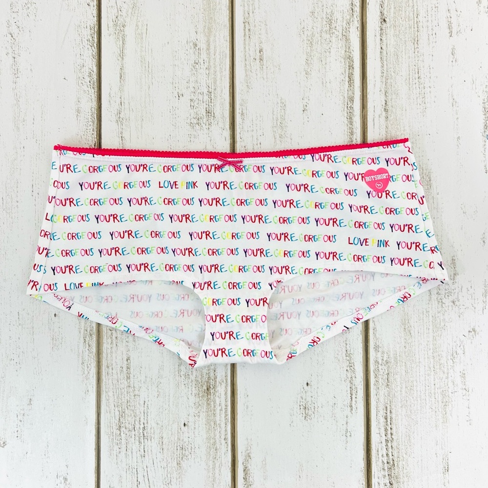 VS PINK Extra Low Rise Boyshort Medium Vintage Retro Style